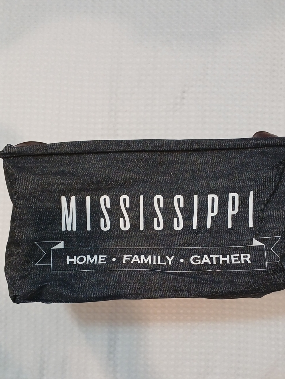 Southern Winston Denim Print Collapsible Storage Bins with Handles - 6 pack